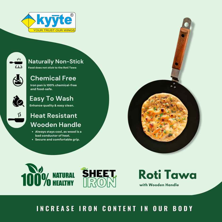 Kyyte Ironium Alloy Concave / Roti Tawa 25 Cm