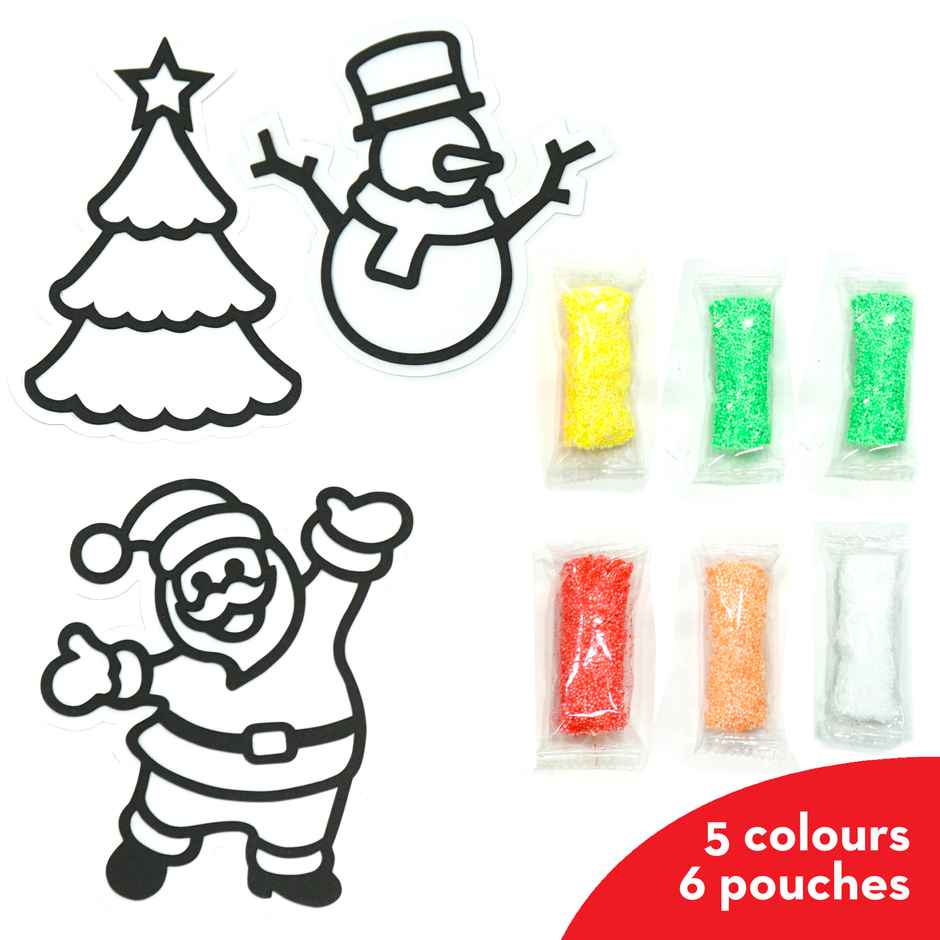 Imagimake DIY Clay Stickers Christmas Kit | Air Dry Clay Craft for Kids