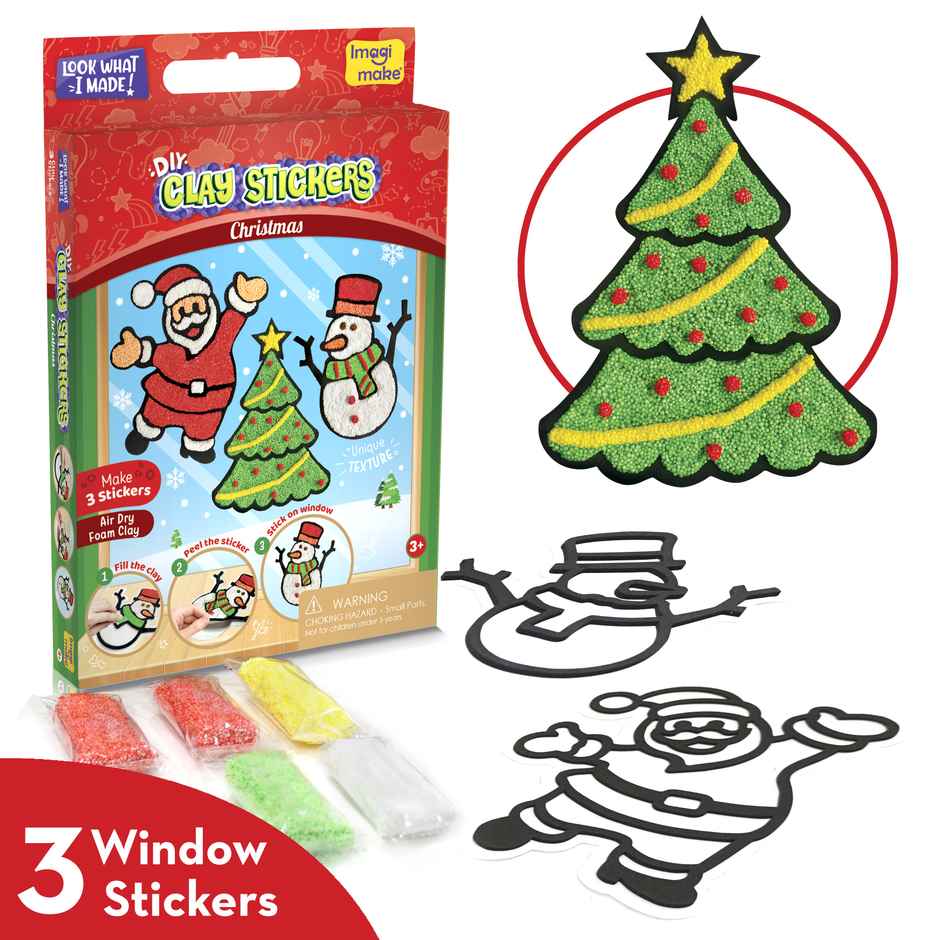 Imagimake DIY Clay Stickers Kit | Air Dry Clay Craft for Kids