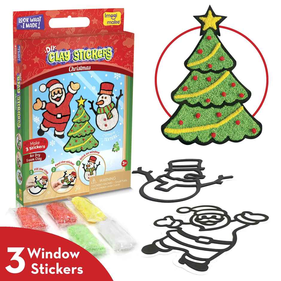 Imagimake DIY Clay Stickers Kit | Air Dry Clay Craft for Kids