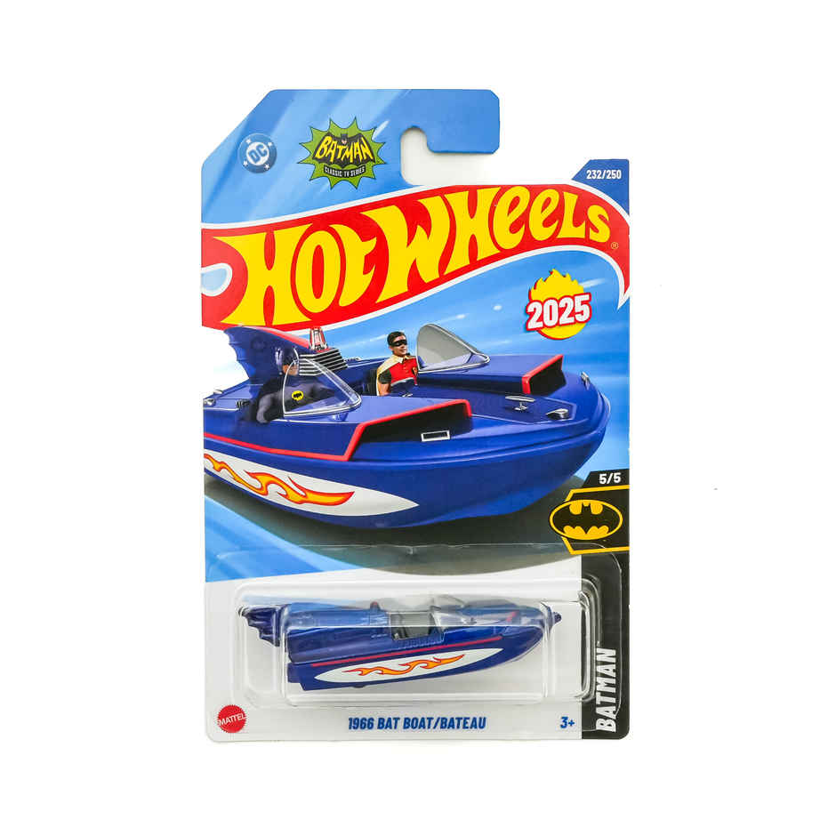 Hot Wheels Worldwide Basic Car | Hw 1966 Bat Boat Bateau Toy Car For Kids & Collectors