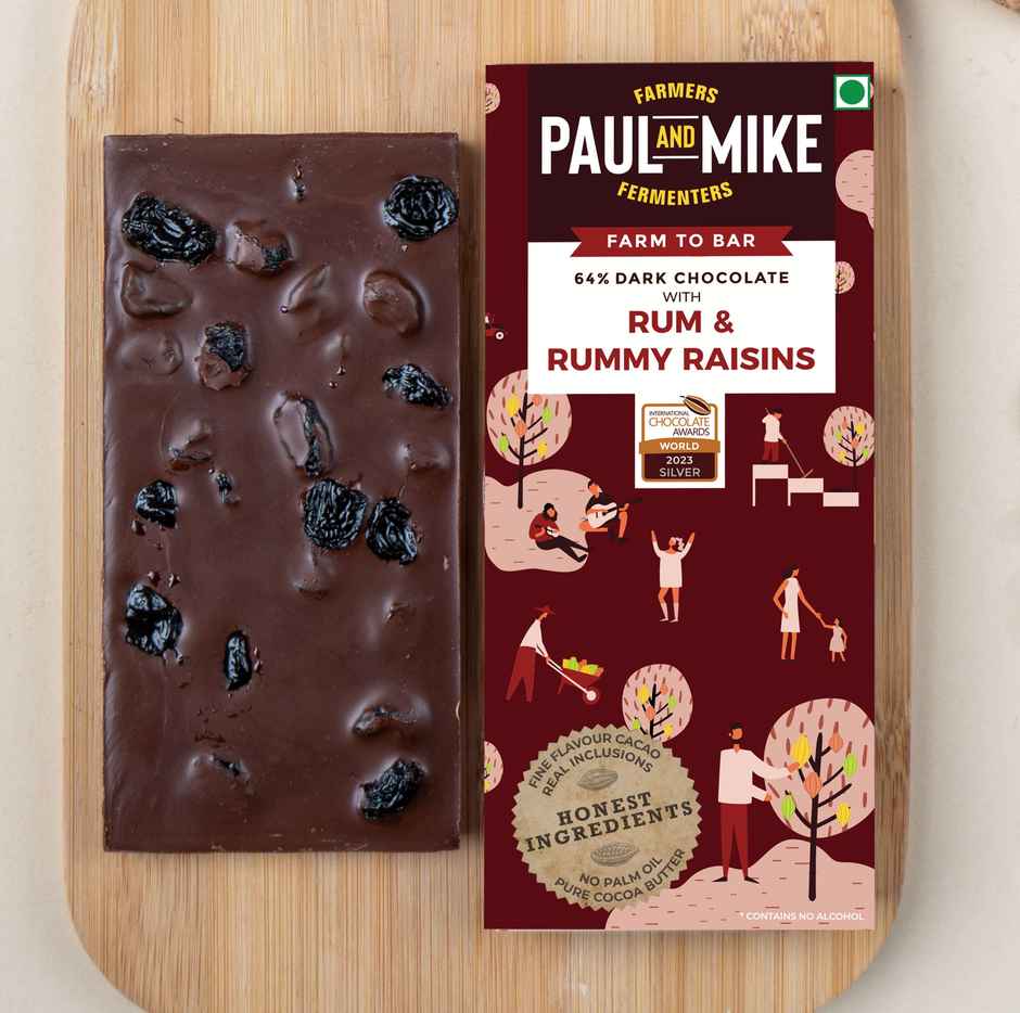 Paul And Mike Mild Dark Rum & Rummy Raisins Chocolate