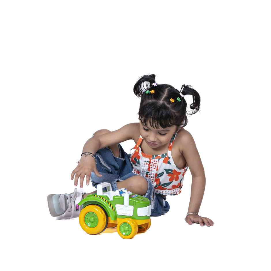 Toybharat Farm Tractor | Multicolour | Travel Toys | Birthday Gift | Friction Toy | Assorted