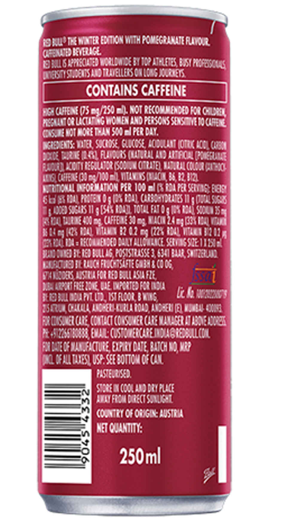 Red Bull Energy Drink The Winter Pomegranate Can