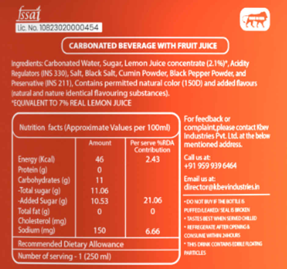 Bombay Banta Imli Chaska Soda | Fizzy Soft Drink