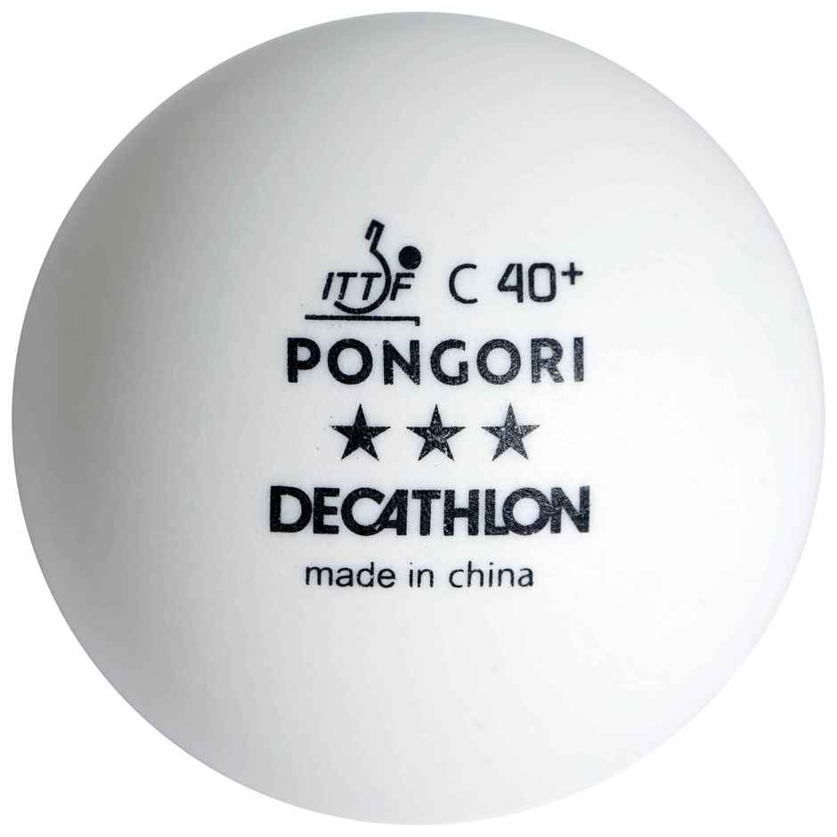 Decathlon Pongori ITTF X4 Table Tennis Balls | White