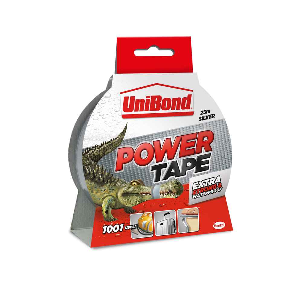 Unibond Extra Strong Power Tape | Temperature Resistant | Indoors & Outdoors Use | Silver