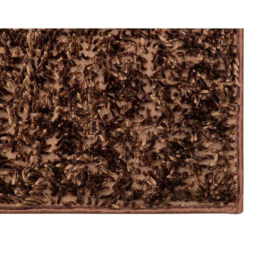 Homeharmony Anti- Skid Brown Furry Door Mat | 54 x 140 cm