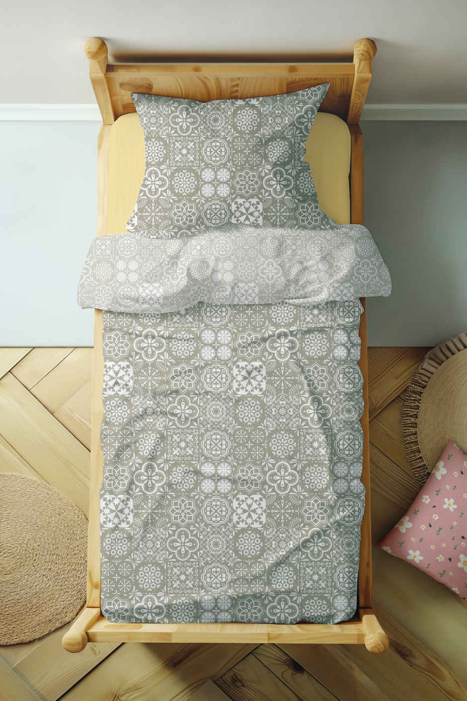 Status Crown Superfine Microfiber Single Bedsheet | Tuscan Taupe | 150 x 220 cm