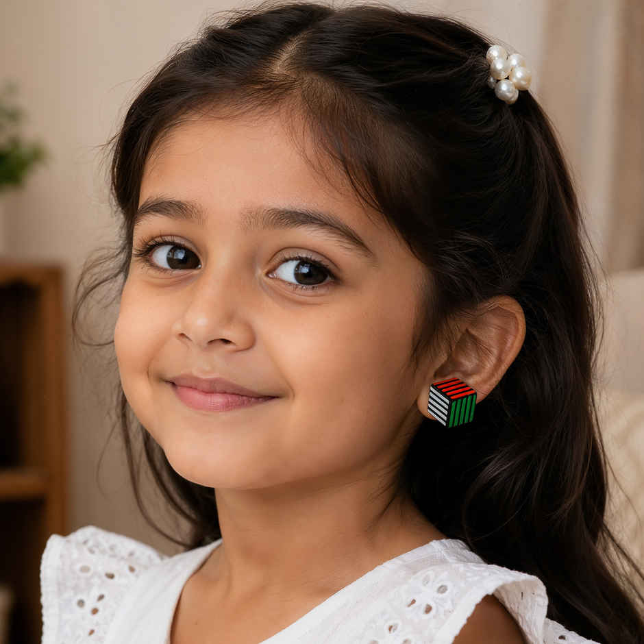 Tricolour Studs | Happy Mail
