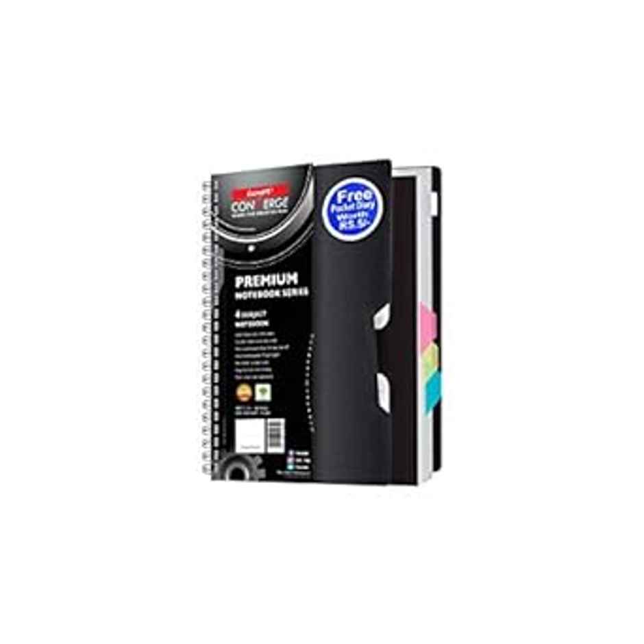 Luxor 4 Subject Pocket Spiral Bound Single Ruled Notebook | A6 10.8 x 14.0 cm, Pages - 240