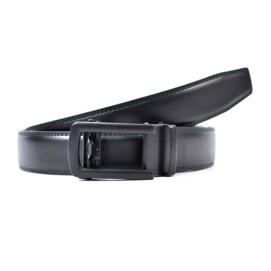 Wildhorn Men's Premium Leather Belt with Auto-Lock Buckle | Black