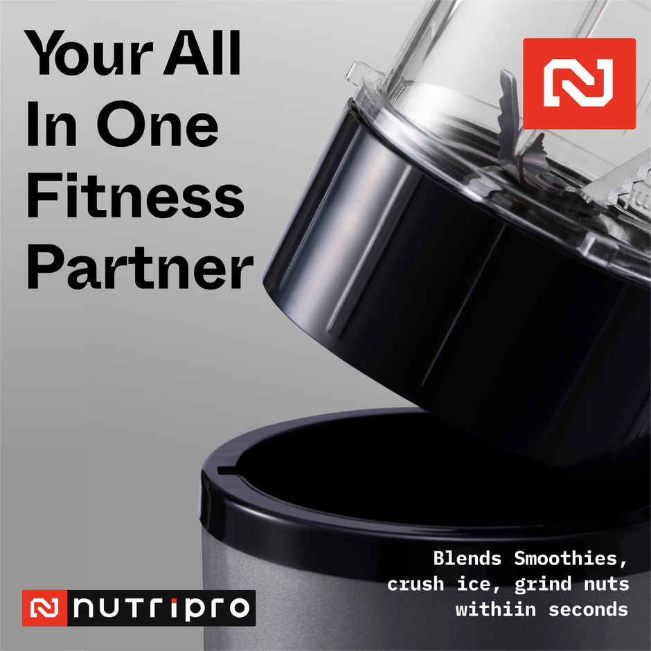 NUTRIPRO Nutri Blender Juicer Mixer Grinder 500W- 2 Jars & 1 Blade | Silver