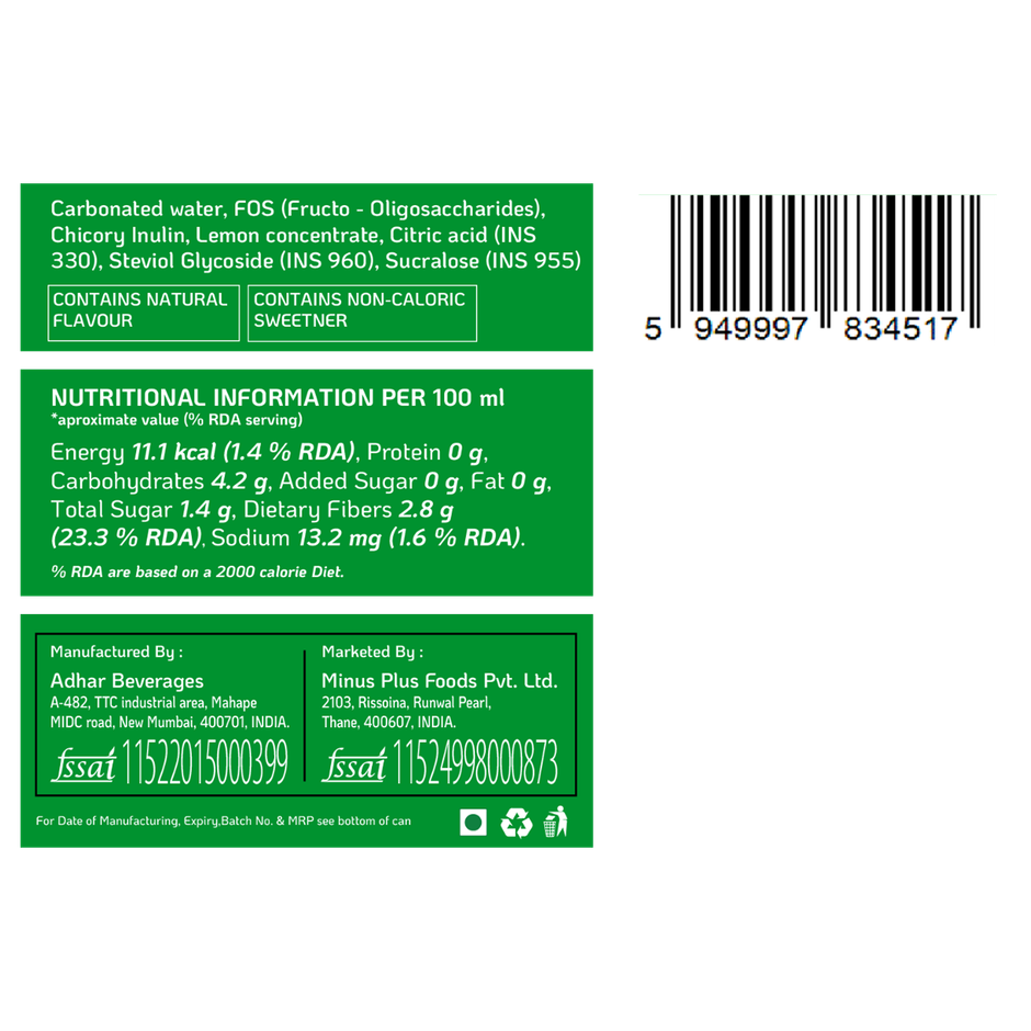 Misfits Prebiotic Soda Lemon Mr. Sublime