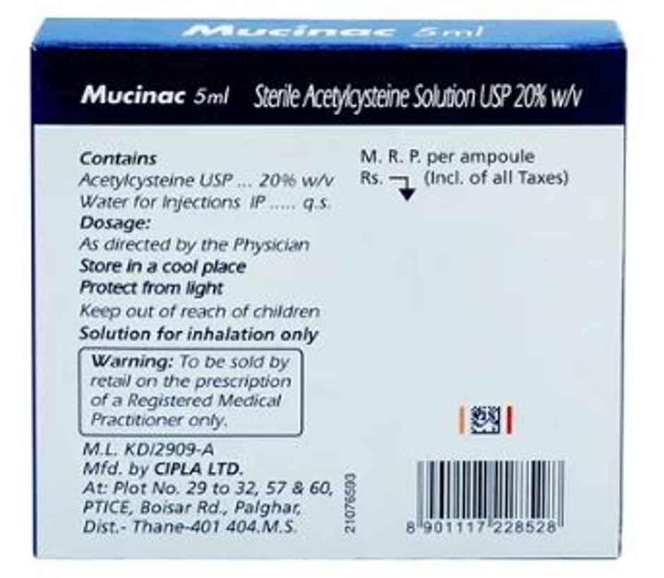 Mucinac 20% w/v Injection