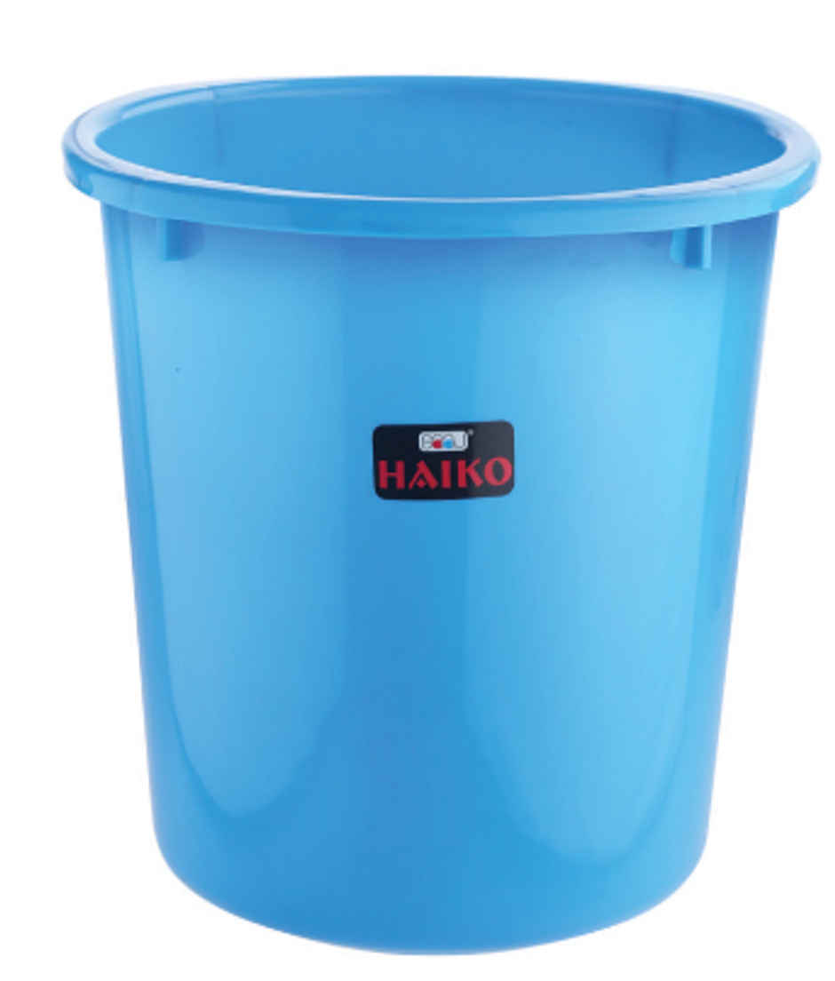 Soham Housewares Plastic Haiko Dustbin Open 7.5 L - Green And Blue (Colour May Vary)