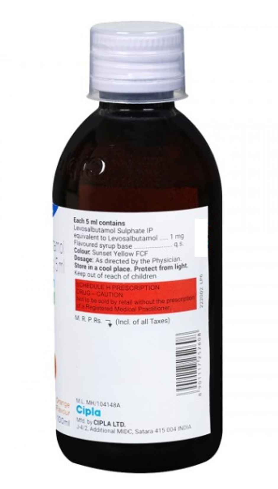 Levolin 1Mg Orange Flavour Syrup