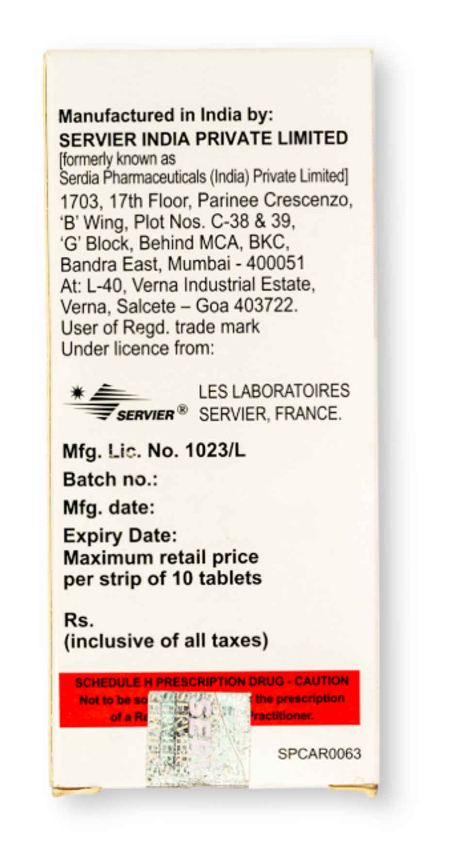 Natrilix SR 1.5mg Tablet