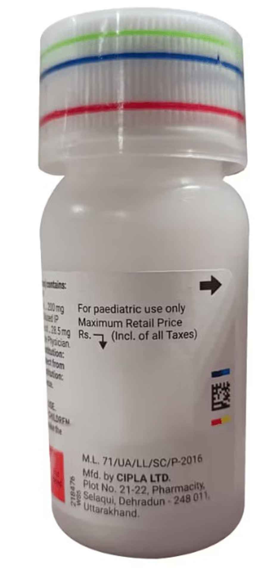 Advent 228.5mg Tangy Orange Flavour Dry Syrup