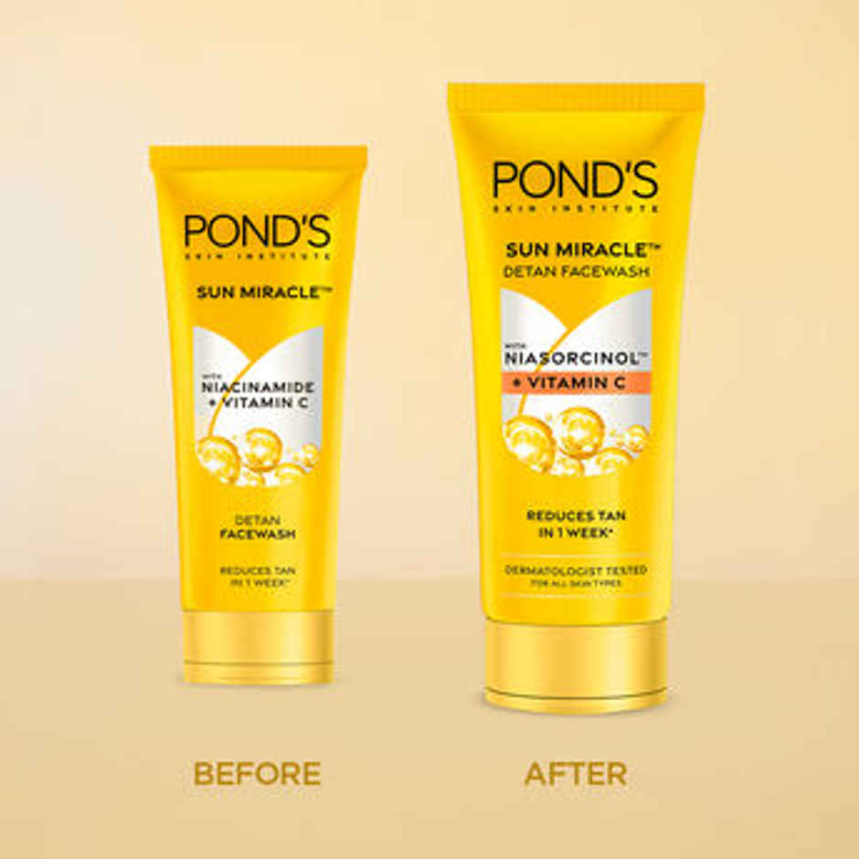 Pond's Detan Facewash, With Niacinamide & Vitamin C, Reduces Tan In 7 Days, For All Skin Types