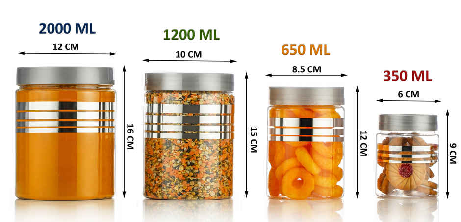 2Mech Plastic Grocery Container 1200 ml 650 ml 350 ml 250 ml