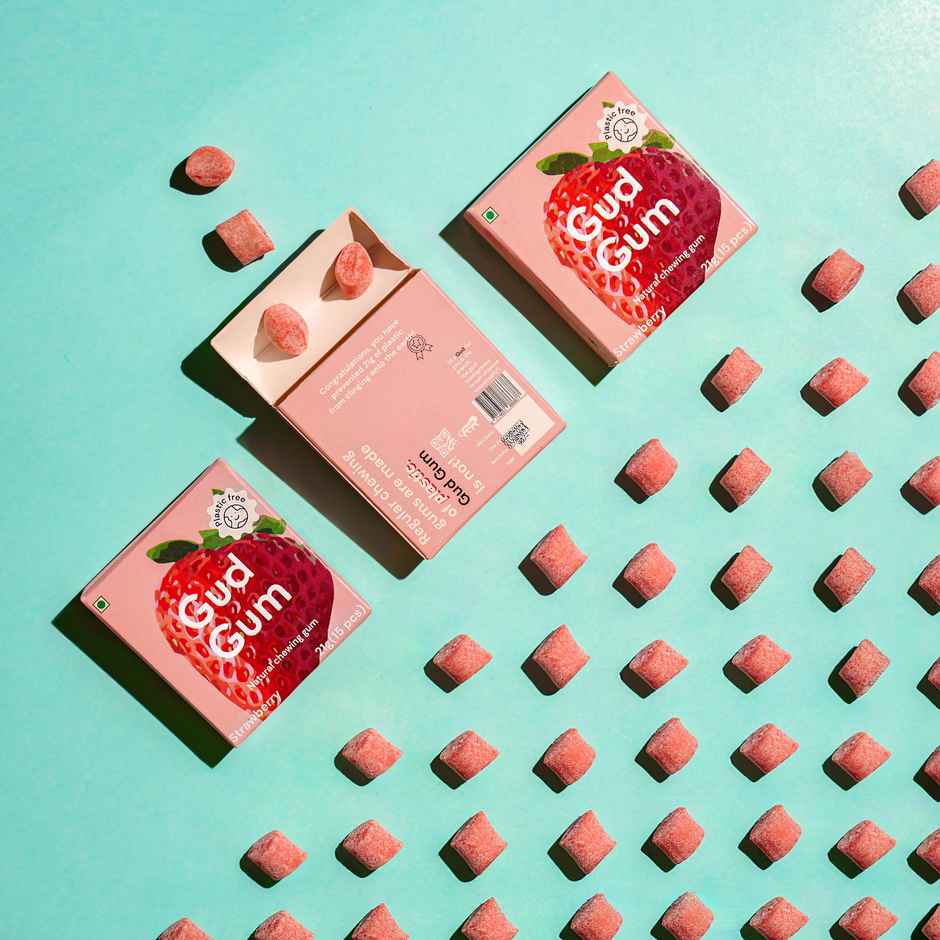 Gud Gum Strawberry Natural Chewing Gum