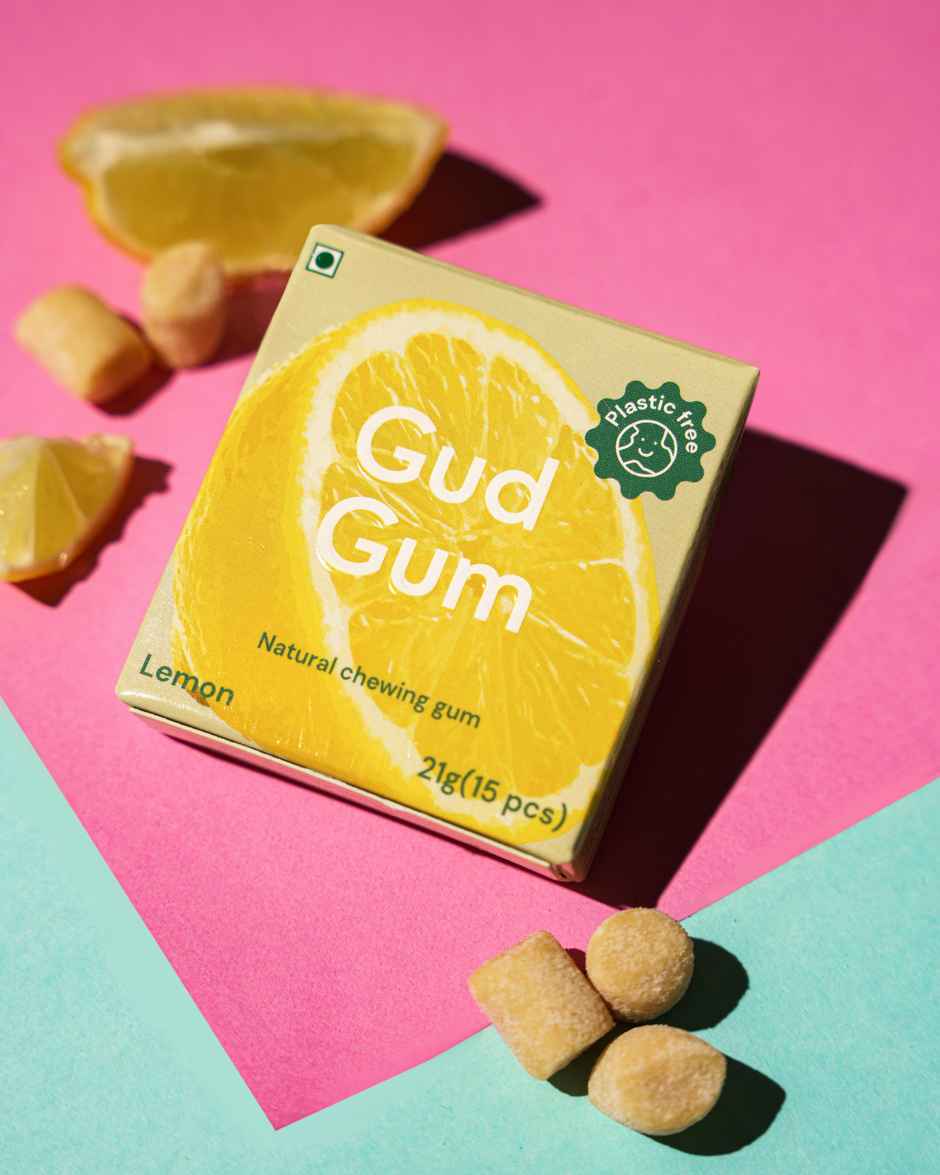 Gud Gum Lemon Natural Chewing Gum