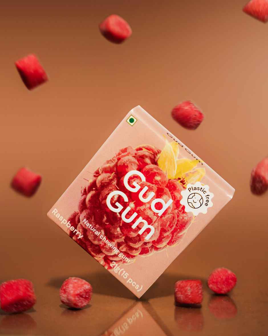 Gud Gum Raspberry Natural Chewing Gum