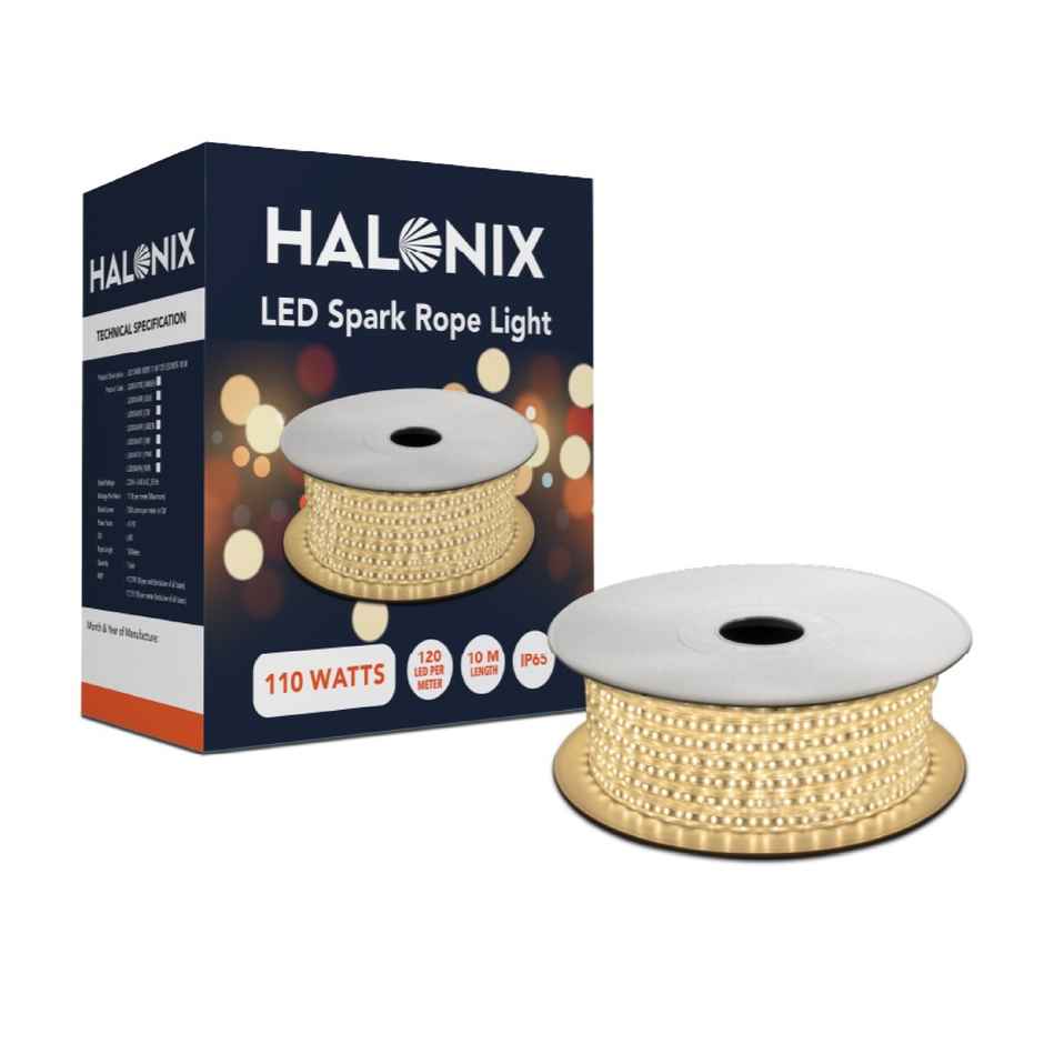 Halonix 11W Spark Waterproof Yellow Rope Light | Yellow | 10 m