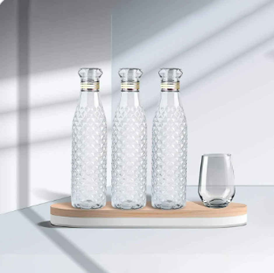 YELLOCUT Diamond Water Bottle | White