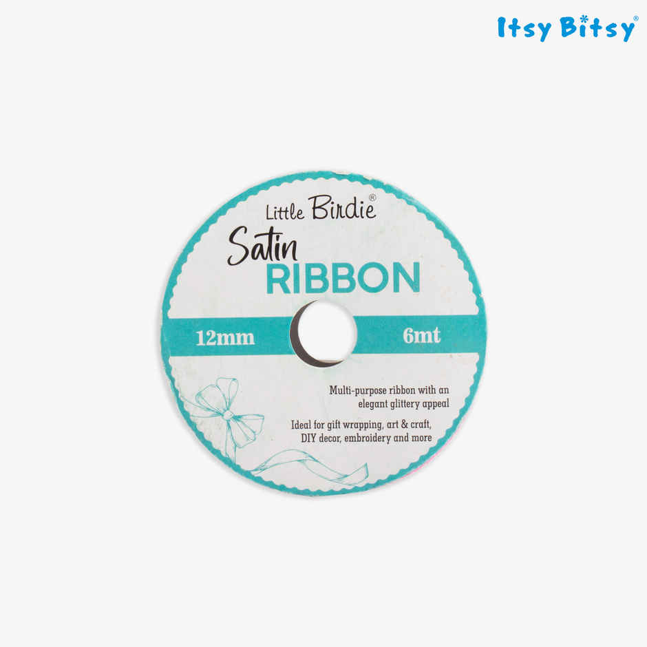 Itsy Bitsy Satin Ribbon | 12 mm | Baby Pink | 6 m | 1 Roll | LB