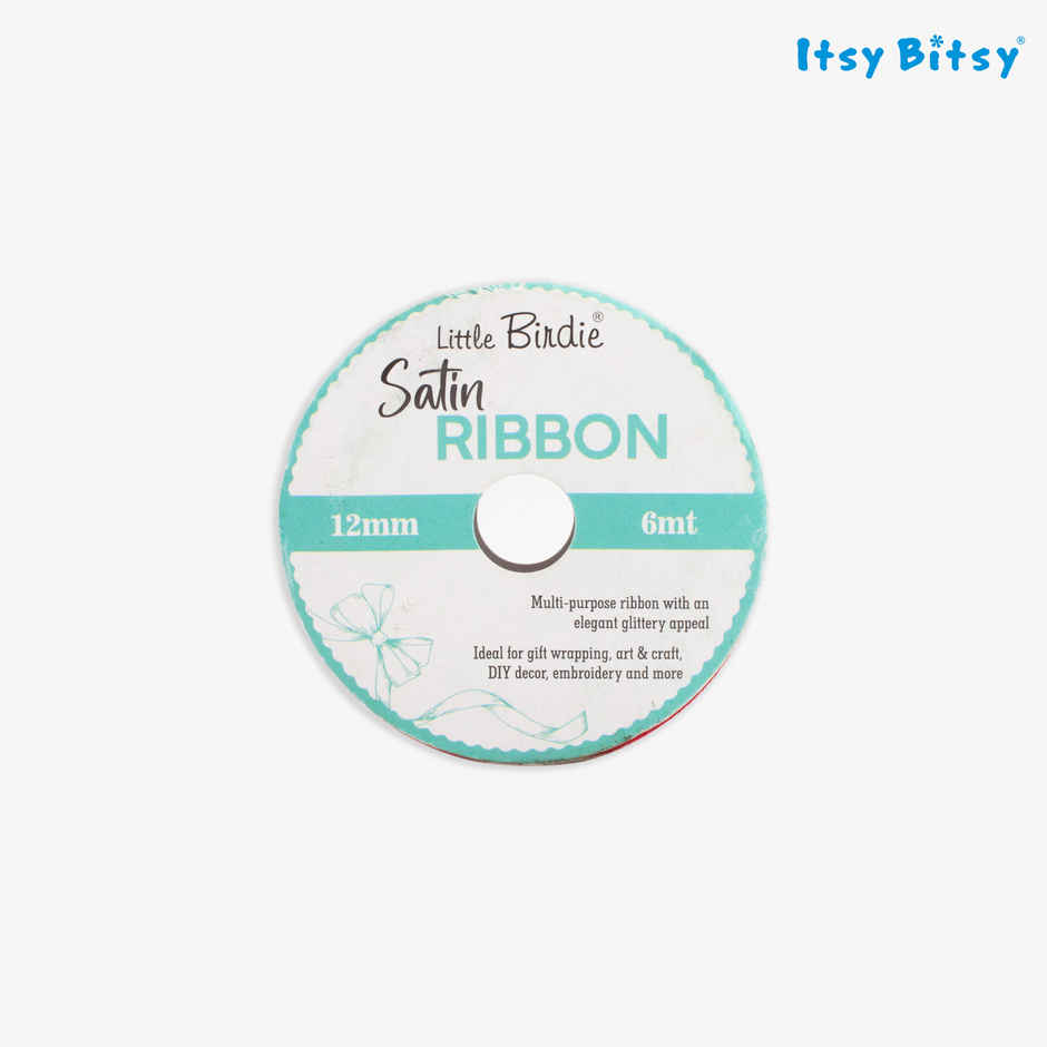Itsy Bitsy Satin Ribbon | 12 mm | Red | 6 m | 1 Roll | LB