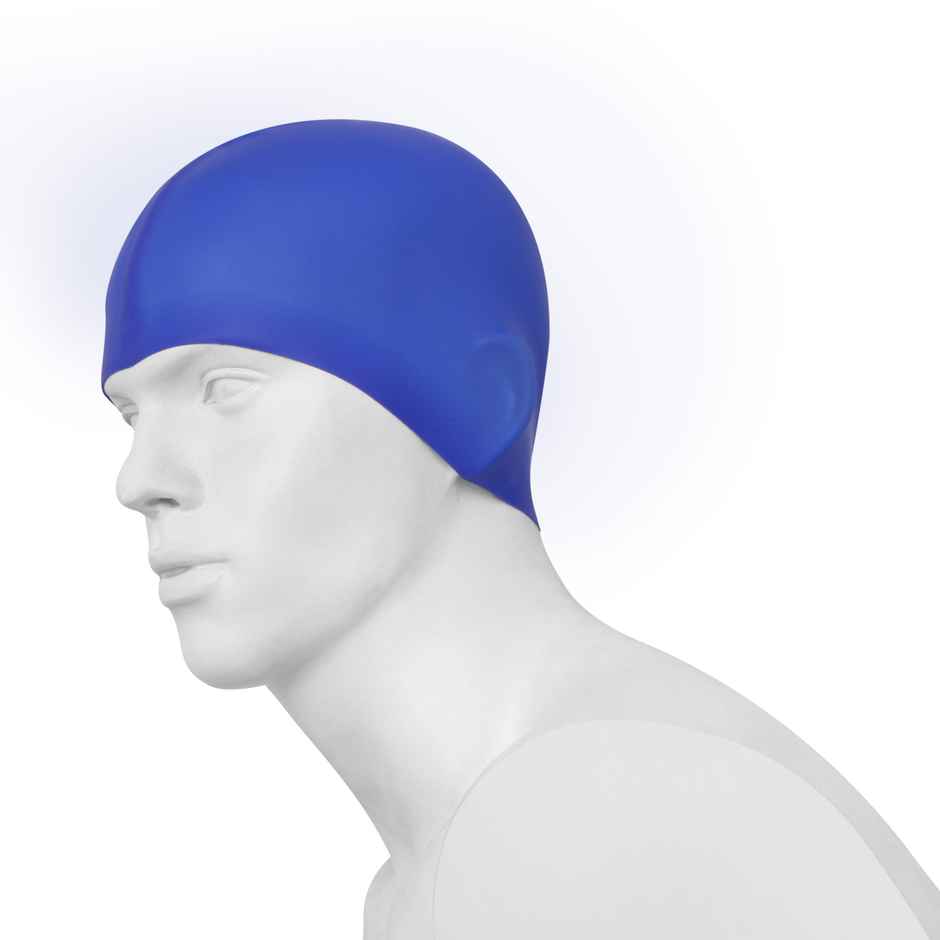 Nivia Classic Silicone AduLiter Swimming Cap - Royal Blue