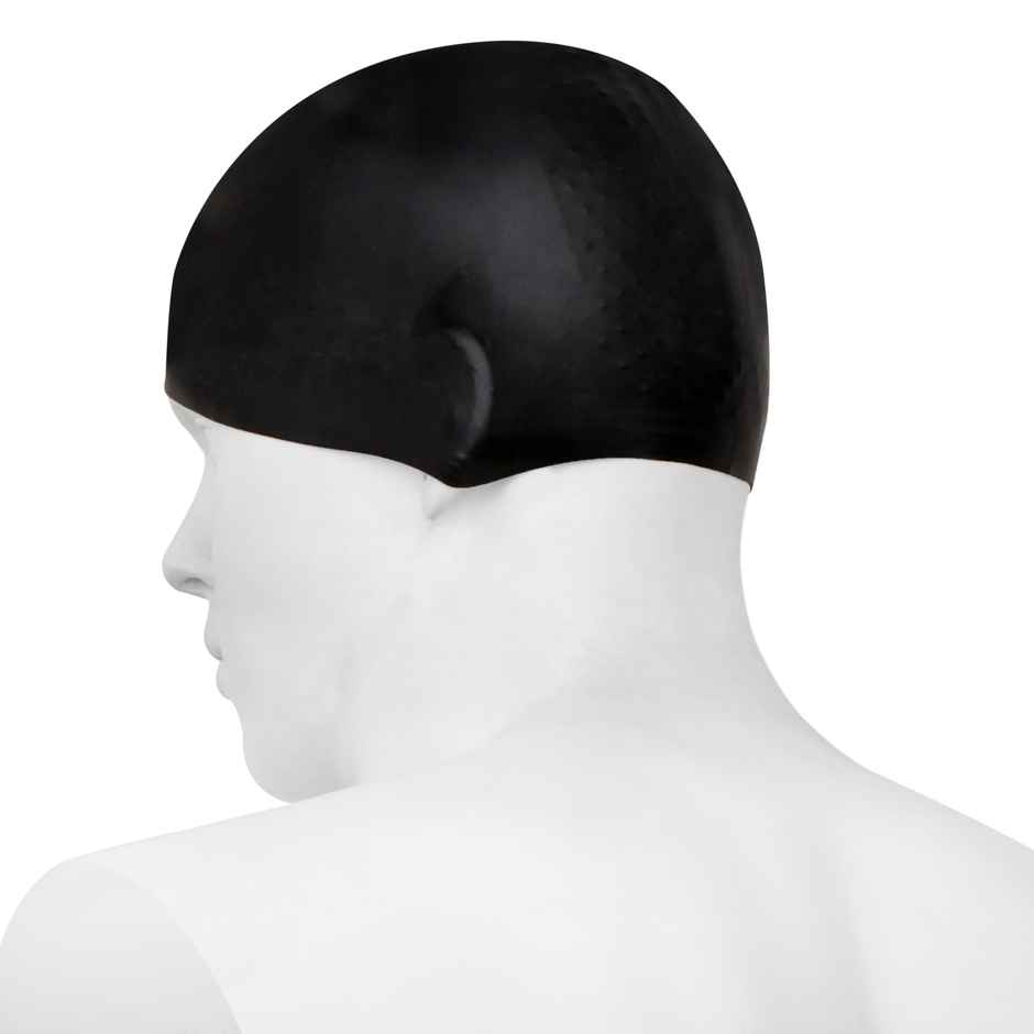 Nivia Classic Silicone AduLiter Swimming Cap - Black