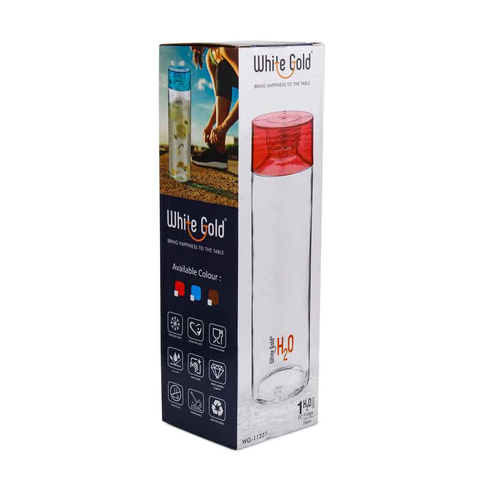 H20 Glass Fridge Bottle | 750 ml | Colour May Vary