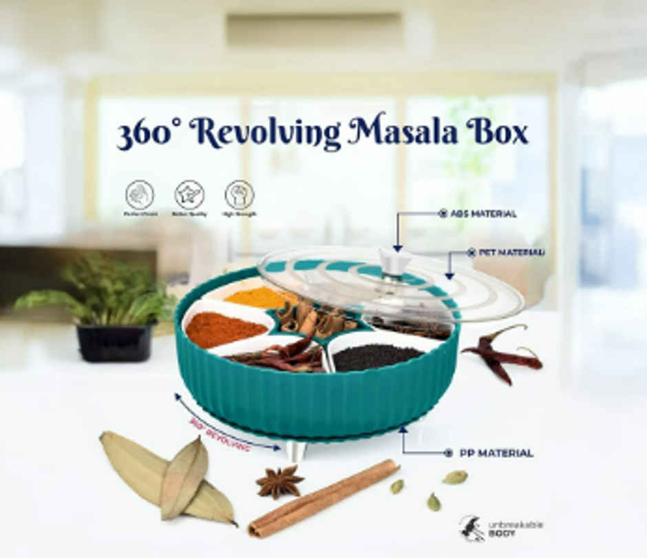 YELLOCUT Plastic Spice Box | Multicolour - 2 L