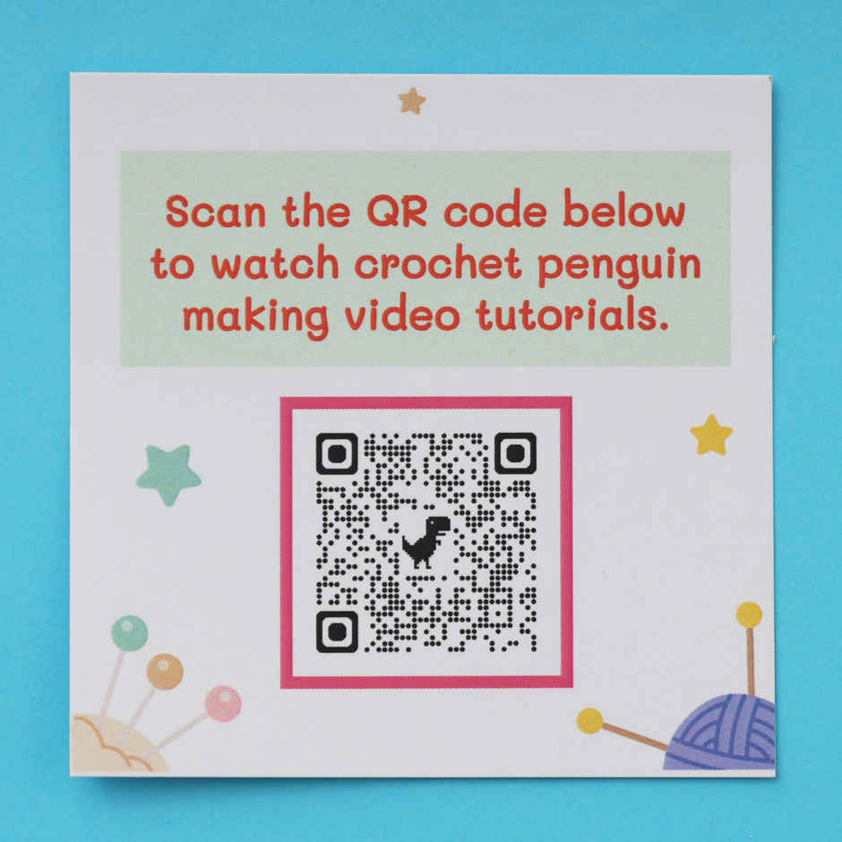 Crochet Penguin Kit | Complete Craft Set with Yarn, Hook and Pattern for Handmade Penguin|Oye Happy