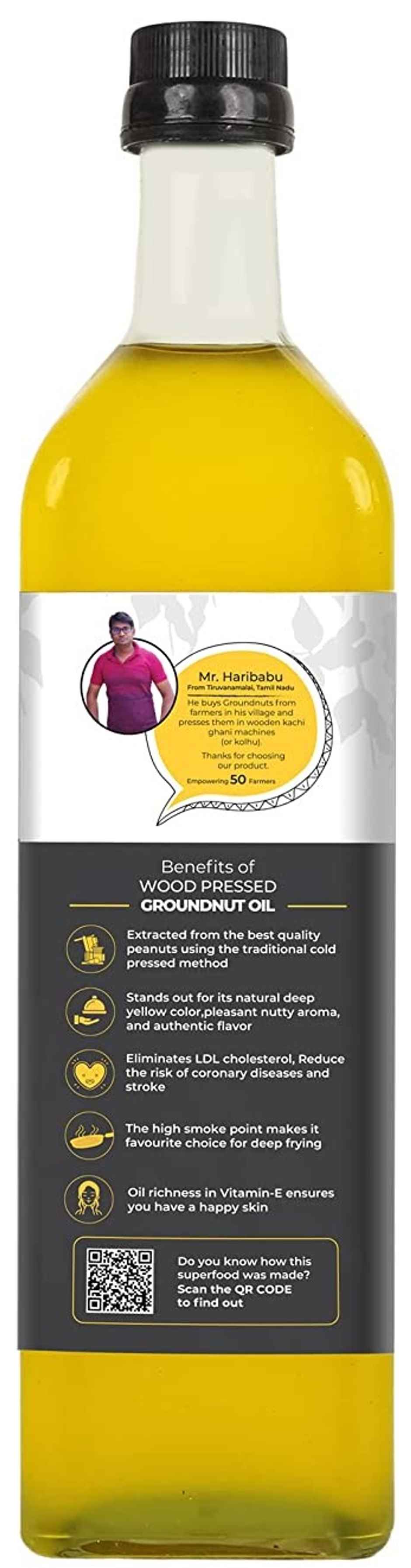 Anveshan Groundnut (Peanut) Wood Pressed Oil | Healthy Cooking Oil