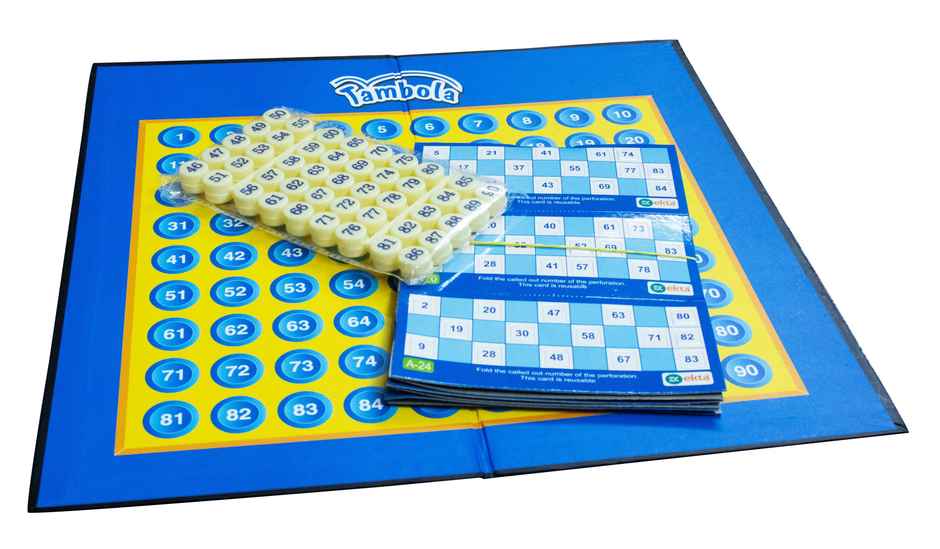 Ekta Housie Deluxe Educational Board Game With 48 Reusable Cards & Tile Fixable Family Board Game