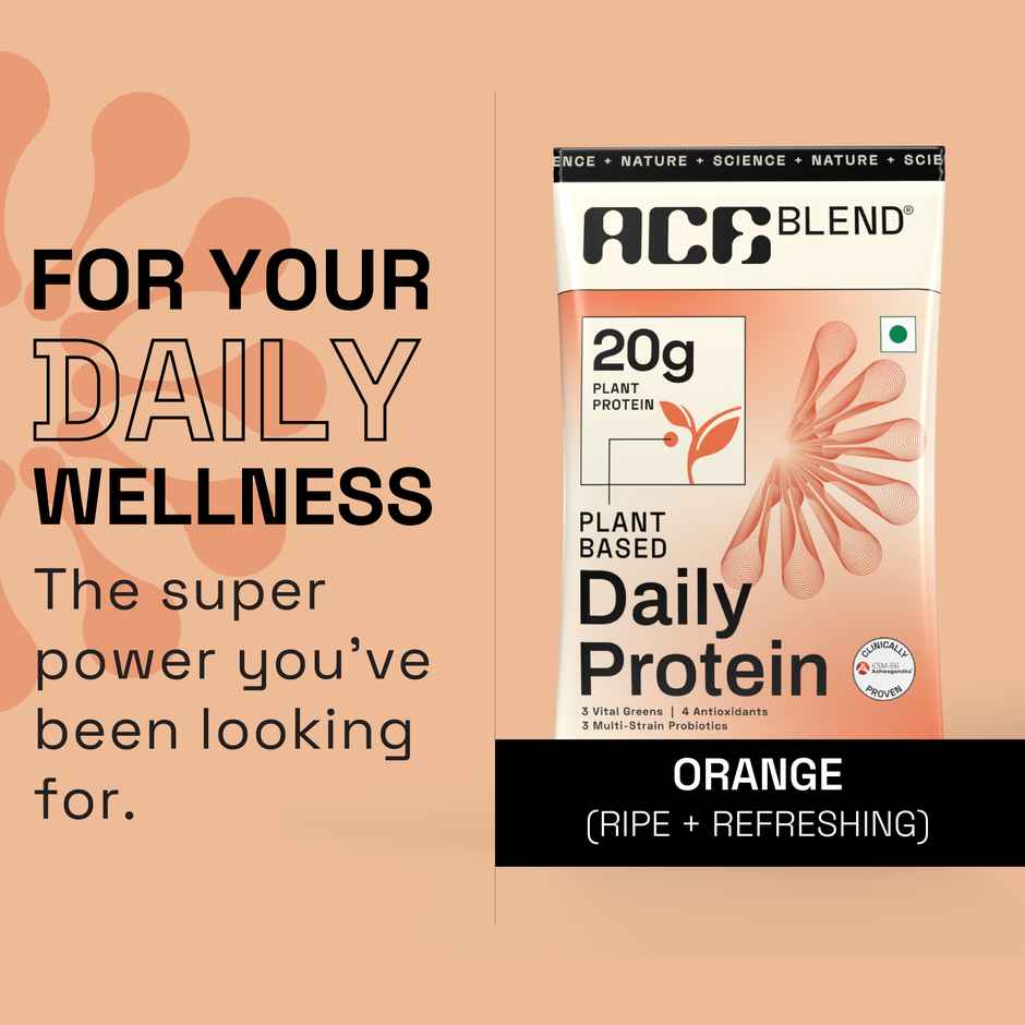 Ace Blend Premium Plant Protein | Orange | Daily
