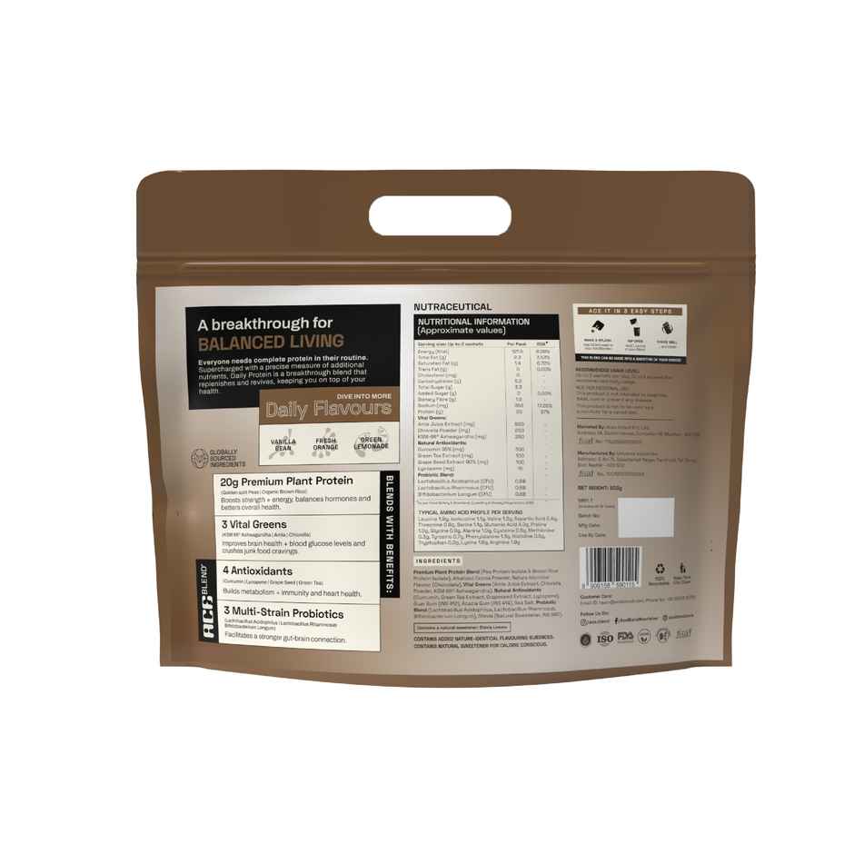 Ace Blend Premium Plant Protein | Raw chocolate | Daily