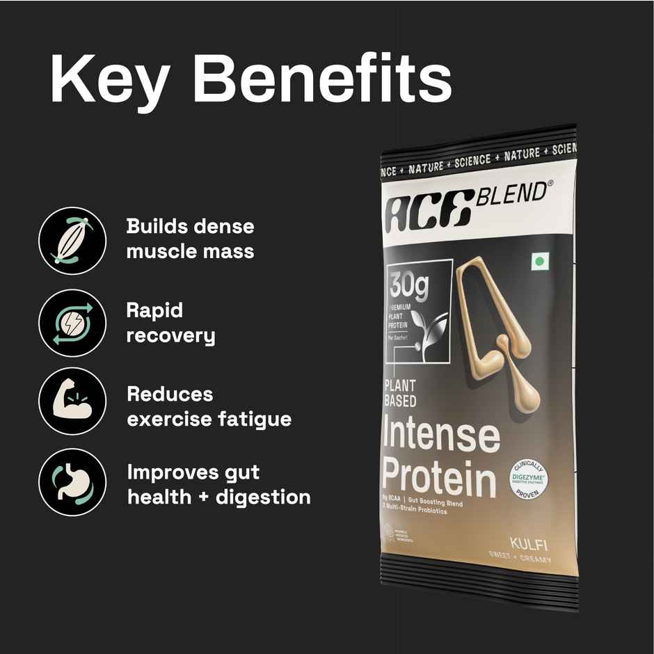 Ace Blend Premium Plant Protein | Kulfi | Intense