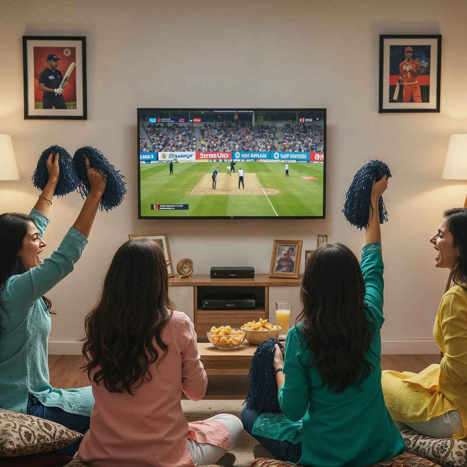 Cheerleading Pom Pom Blue Pom Poms for Cricket Match Cheering & Sports Parties | Propcon