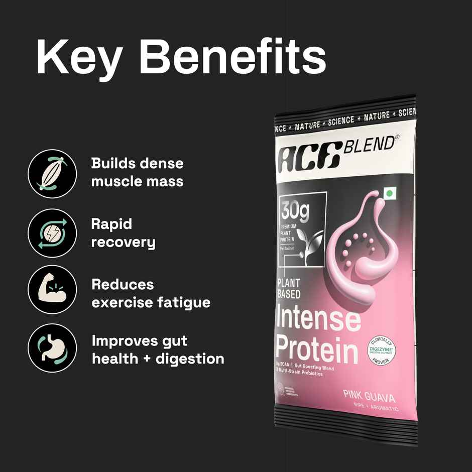 Ace Blend Intense Pink Guava Plant Protein | Lean Muscle & Recovery