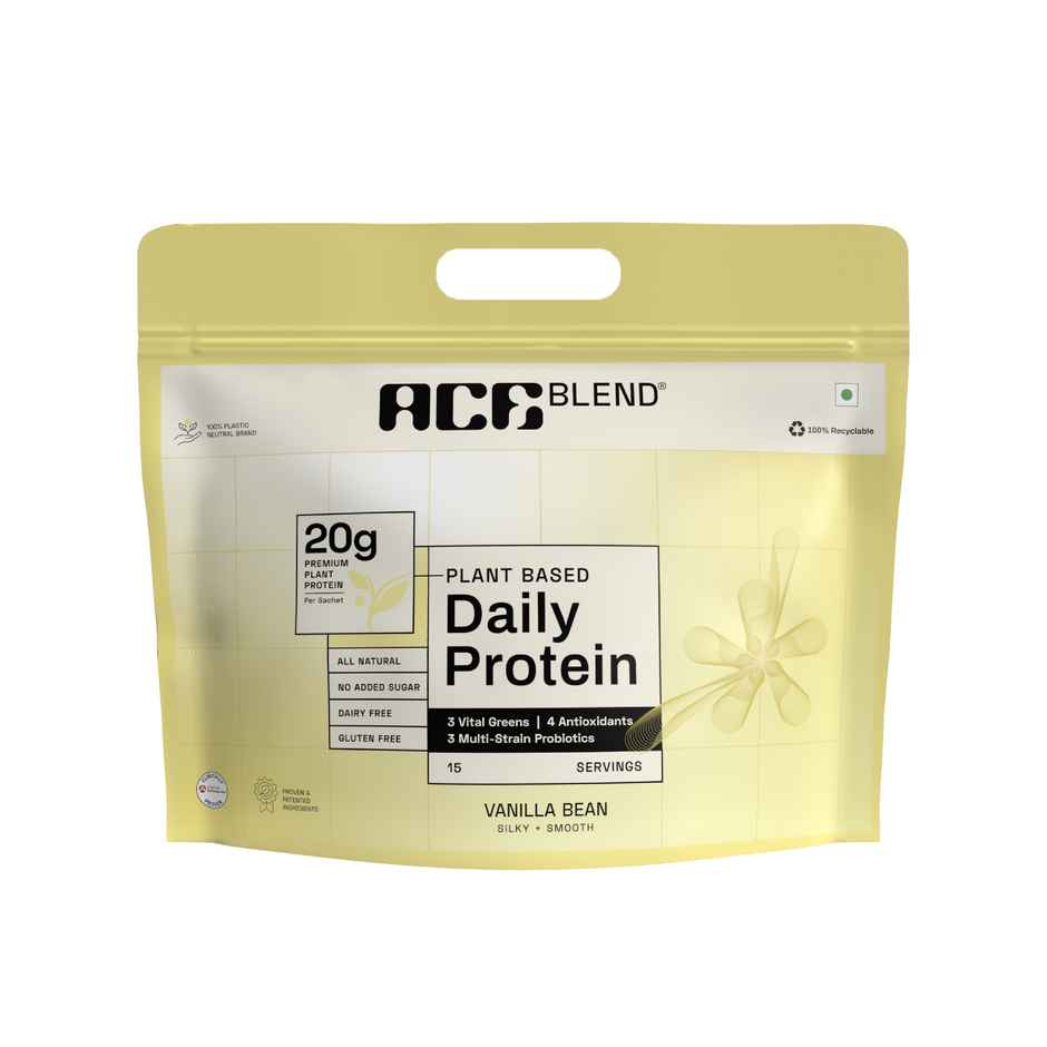Ace Blend Daily Vanilla Plant Protein | Lean Muscle & Weight Support | 15 Servings