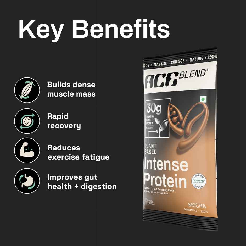 Ace Blend Premium Plant Protein | Mocha | Intense