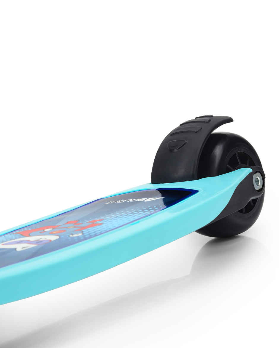 Boldfit Kids 3 Wheel Scooter | LED Wheels Foldable Adjustable Height Max 50kg Zigfold | Blue