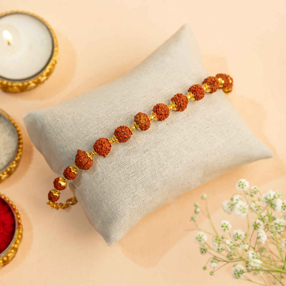 Bracelet Rakhi | Rudraksha | Pack of 1 | The Stone Aisle