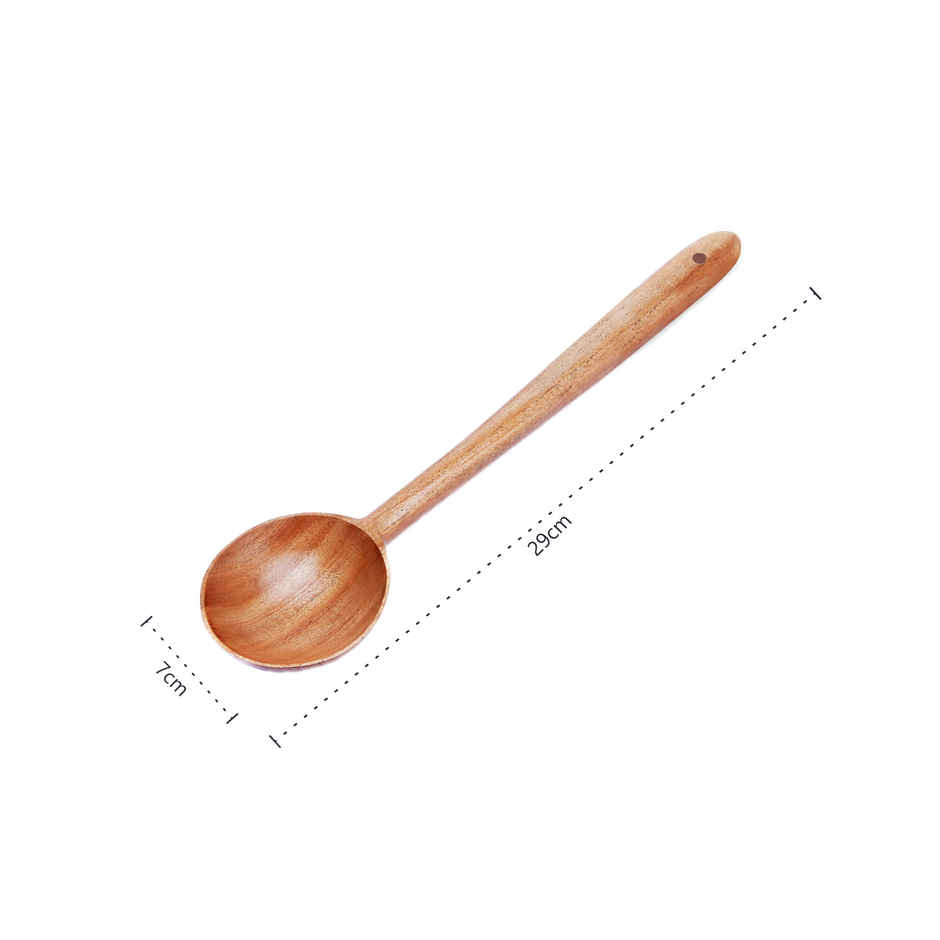 Petals Wooden Ladle Spatula Oval Ladle Serving Cooking Spoon