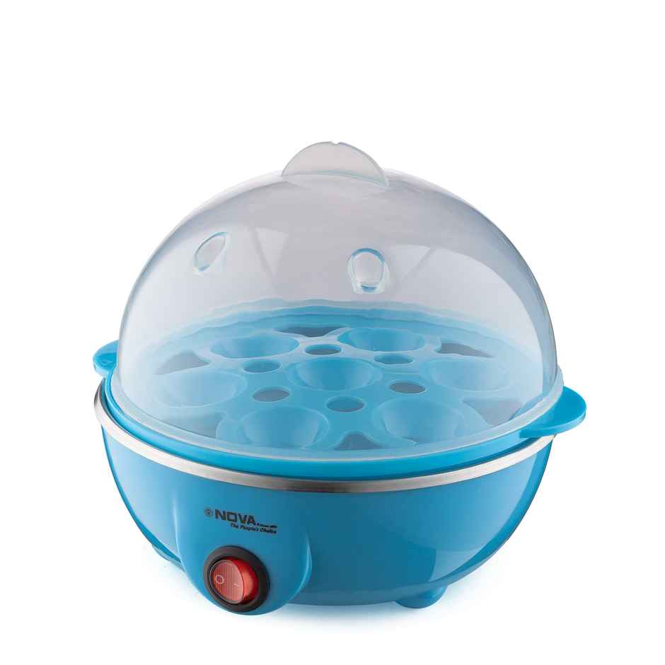 Nova NEC 1532 Double Layer Electric Egg Boiler, 350Watt, Boils Upto 14 Eggs, Automatic Shutt Off, Overheat Protection - Blue
